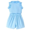 thumbnail image 3 of Mevireiy Baby Girls Two Piece Outfits Ribbed Knit Ruffle Tank Tops Plaid Skirt Shorts, 3 of 7