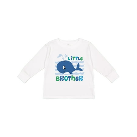 

Inktastic Whale Little Brother Gift Toddler Boy Girl Long Sleeve T-Shirt