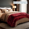 thumbnail image 3 of Bare Home Shaggy Blanket - 50" x 60" - Ultra Soft Fleece - Throw, Red, 3 of 4