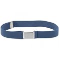 thumbnail image 1 of Kids Elastic Adjustable Strech Belt With Silver Square Buckle - Denim Blue, 1 of 1