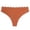 Brown, variant on Women Invisible Thong Underwear No Show, Seamless Stretch Panties Scallop Waistband, Mid Rise Pink,Size M