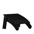 thumbnail image 2 of Emma + Oliver Black Indoor/Outdoor Poly Resin Adirondack Style Ottoman, 2 of 10
