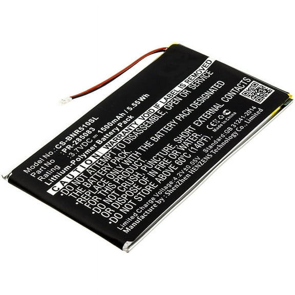 Replacement Battery for Barnes & Noble BNRV510,Nook Glowlight Plus 2015,PR-285083,1500mAh