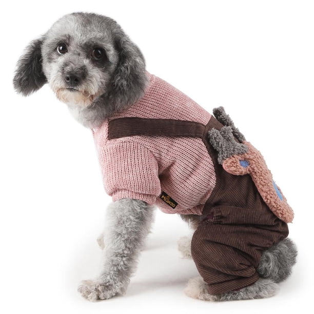 Suéter de Punto para Y Perros, General, Pantalones , Pantalones, Ropa de para proteger, Ropa para Perros (decoración de Ciervo Colco Capa de algodón de cuatro patas para mascotas