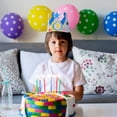 thumbnail image 2 of KAKOWELY 1 juego de corona de fieltro para cumpleaños de niños pequeños con números intercambiables, 2 of 4