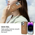 thumbnail image 3 of Nalacover for iPhone 14 Pro Max Wallet with Card Holder Slot, 360°Rotation Ring Holder Kickstand Cover for Men Women Protective Premium PU Leather Shockproof Cover For iPhone 14 Pro Max, Brown, 3 of 11