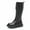 C#Black749203, variant on CAIVO Girls Winter Boots Mid Calf Solid Color Warm Lined Snow Boots For Toddler Kids Casual Shoes Holiday Wear