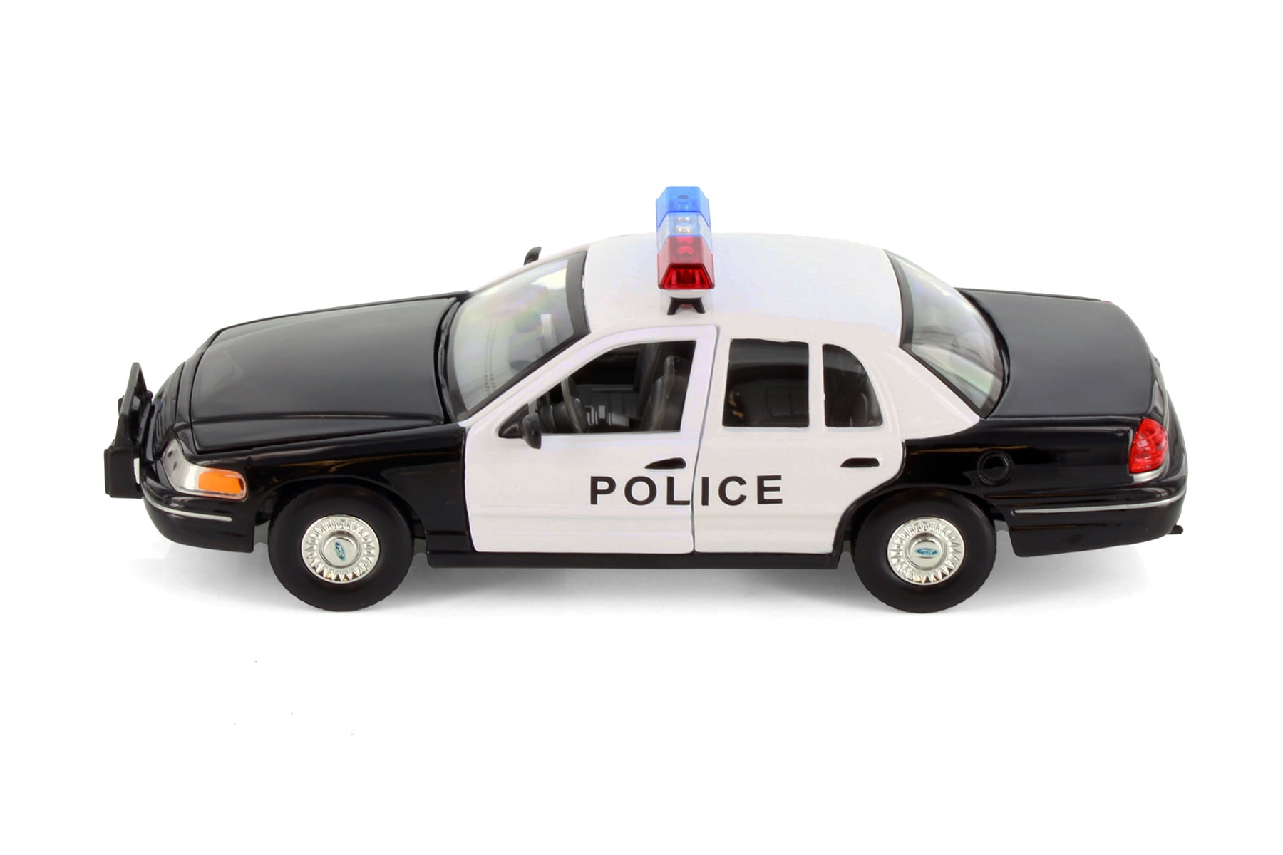 1999 Ford Crown Victoria Police, Black /White - Welly 22082PR/4D - 1/24 Scale Diecast Model Car