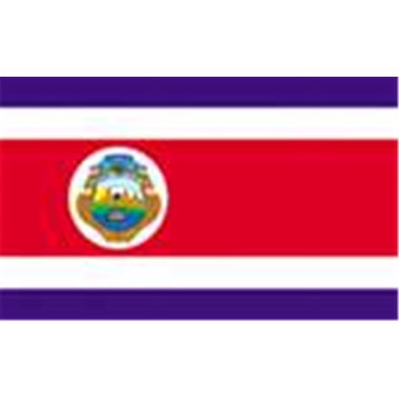 Annin Flagmakers 191832 2 ft. X 3 ft. Nyl-Glo Costa Rica Flag