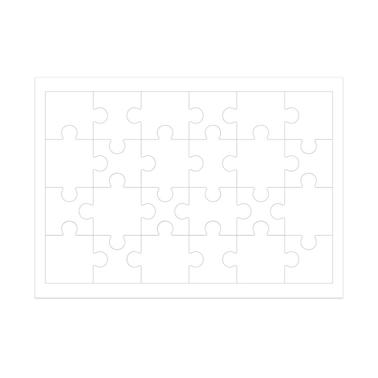 Print-A-Puzzle - Pre-perforated, Printable, Blank Puzzle Paper - 8.5"x11"  Pack of 25, 12 Jigsaw Pieces per Sheet [clone] - Walmart.com