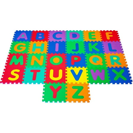 Interlocking Foam Tile Play Mat With Letters By Hey Play Walmart