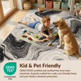 thumbnail image 4 of Design&I 8'x10' Washable Area Rug Sleek Flatweave Pet Friendly Floorcarpet Flowing Veined Painterly Minimalist Asymmetric Accessories for King Size Bedroom, Under Bed, 4 of 7