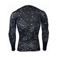 thumbnail image 3 of Frontwalk Men's T Shirt Skinny Compression Base Layer Tops Long Sleeve Mens Breathable Camouflage Long -sleeved Camouflage Black Floral L, 3 of 4