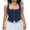 Blue, variant on Michellecmm Women Denim Tank Tops Solid Color Square Neck Buttons Vests Tops