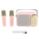 thumbnail image 1 of Karaoke Machine with 2 Microphones, All-in-One Karaoke Machine, Portable Bluetooth Singing Machine for Home Party, Pink, 1 of 4