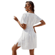 thumbnail image 3 of Vestido Informal de Verano para Mujer, Liso, con Escote en V, Volantes, Corta, Holgado, , Talla L, 3 of 8