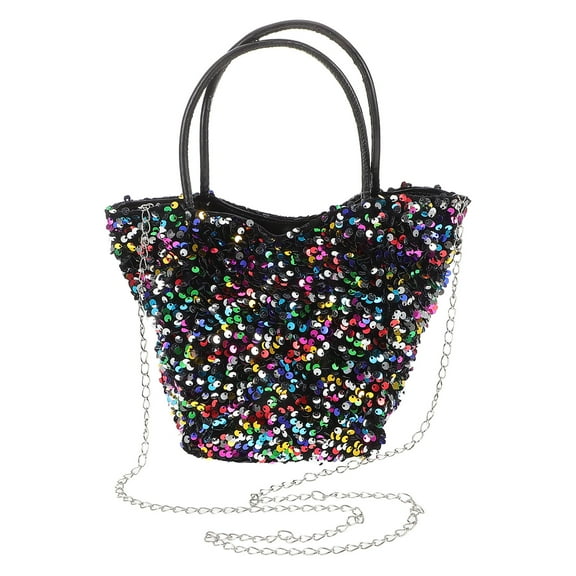 FRCOLOR Shoulder Bag for Lady Sequin Carry Crossbody Bag Woman 26.00X19.00X12.50CM