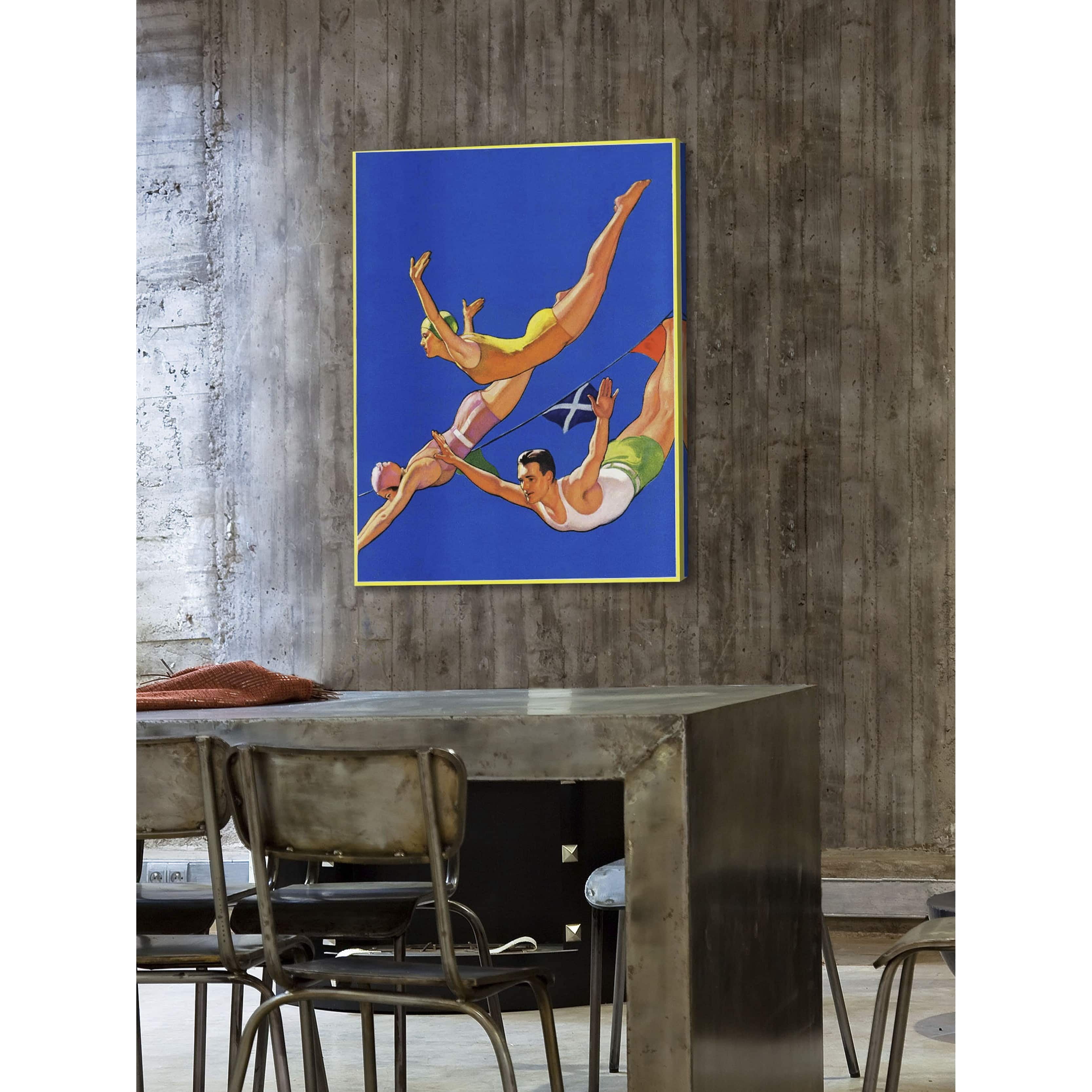 Marmont Hill Diving Women and Man by John Newton Howitt Painting Print on Canvas