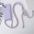 thumbnail image 3 of Funda de teléfono con correa de cordón cruzado, carcasa de silicona líquida para iPhone 15, 14, 13, 12, 11 Pro Max, SE, X, XR, XS Max, 7, 8 Plus, 3 of 5