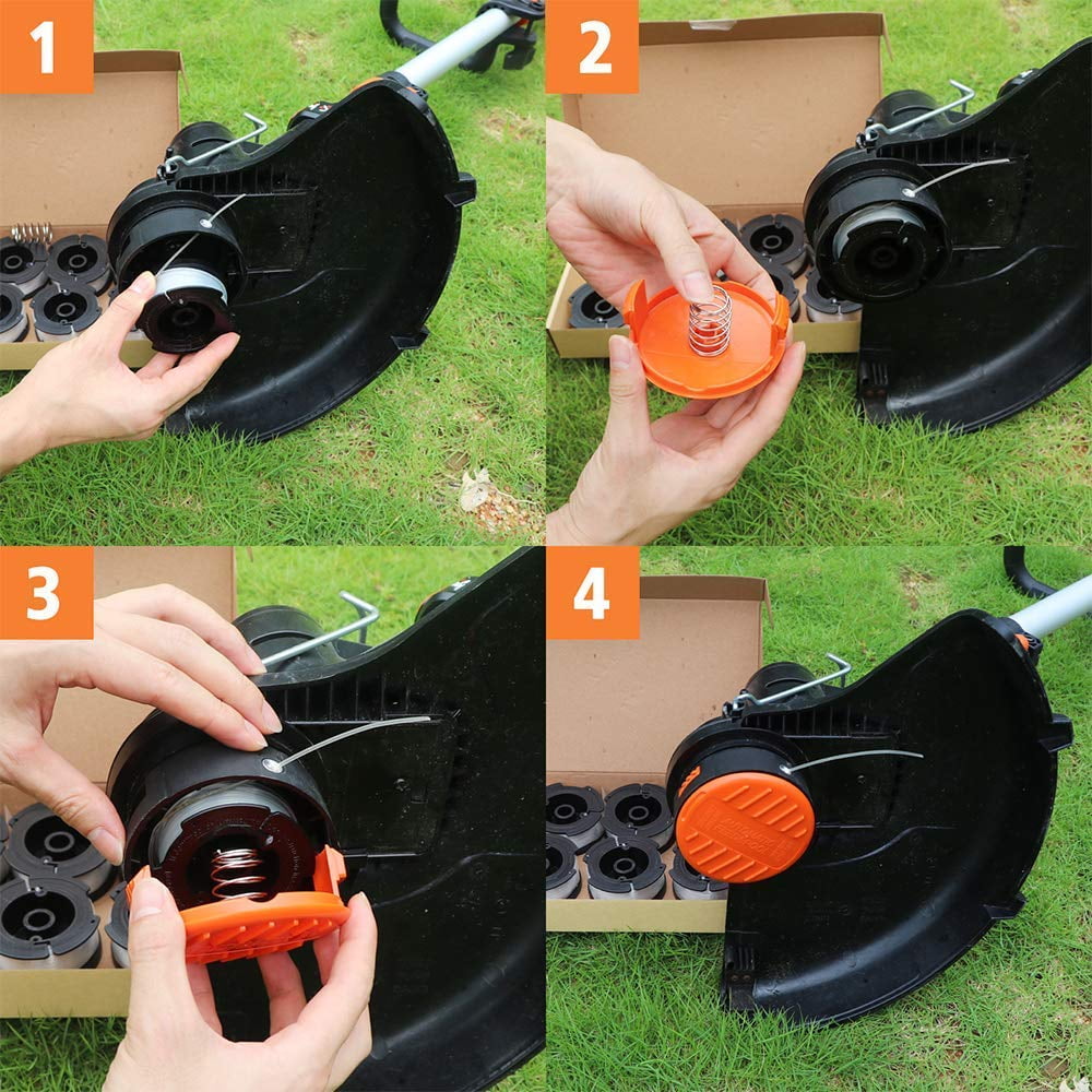 Replaces RC-100-P Spool Cap Cover /& Spring Kit For Black /& Decker AFS Trimmer