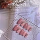 thumbnail image 5 of Prensa brillante en las Uñas pegamento pegamento de almendra medio Uñas acrílicas con líneas doradas, 5 of 5
