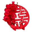 thumbnail image 1 of Adorno de boda con carácter chino Xi para boda, decoraciones creativas, decoración para sala de estar, artesanía tradicional china roja feliz Estilo C mayimx signo de felicidad, 1 of 9