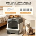 thumbnail image 5 of Compact Fully Enclosed Cat Litter Box, Front-Entry Top-Exit Design, Dual Deodorizer Slots, Slide-Out Tray with Scoop, Privacy Litter Box for Cats Up to 9 lbs, 5 of 8