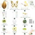 thumbnail image 6 of Threns 27Pcs Flowers Cake Decorations Set Gold Butterflies Cake Ornaments Reusable Birthday Cake Decor, 6 of 7