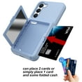 thumbnail image 3 of Case for Samsung Galaxy S23 Plus with Hidden Makeup Mirror Card Slot Design Cover, Hybrid PC+TPU Shockproof Non-Slip Lens Protection Wallet Case for Samsung Galaxy S23 Plus, Blue, 3 of 6