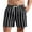 Black, variant on Sleeping Shorts Mens Soft Summer Elastic Waist Drawstring Shorts Striped Beach Vacation Clothes with Pocket