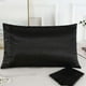 thumbnail image 2 of Funda de Almohada Zulema Microfibra Poliéster 50x76cm Negro Seda, 2 of 8