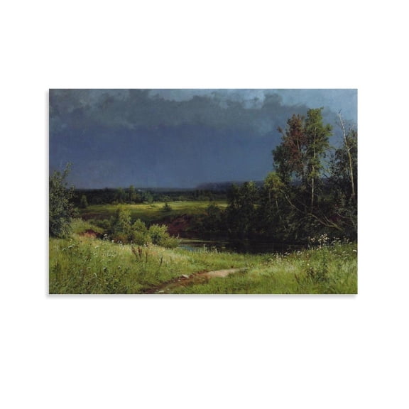 Ivan Shishkin Poster Gathering Storm Posters Art Print Wall Photo Paint Poster Hanging Picture Family Bedroom Decor Gift 12x18inch(30x45cm)