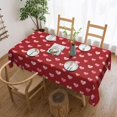 thumbnail image 2 of Red Love Heart Table Cloth for Rectangle Dining Tables,Reusable Pink Watercolor Love Hearts Tablecloths Boho Heart Anniversary Table Cover Decoration for Holiday,Kitchen,Party, 60x84 Inch, 2 of 8