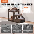 thumbnail image 3 of STAWAY Lit Superposé pour Animaux avec Escaliers - Perchoir Multifonctionnel pour Chien/chat & Rangement - Mobilier Intérieur Robuste, Antidérapant, Détachable pour Animaux, 3 of 9