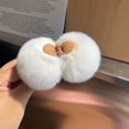 thumbnail image 5 of Fuzzy Hair Clip Fuzzy Hair Clip Neutral Little Clip Thick And Long Hair Adhere To The Soft Faux Hair Clip Cute Fuzzy Hair Clip Woman,White Polyester Hair Clip, 5 of 5