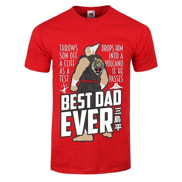 Grindstore - Camiseta texto Best Dad Ever para chico hombre (Rojo)