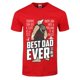 thumbnail image 1 of Grindstore - Camiseta texto Best Dad Ever para chico hombre (Rojo), 1 of 3