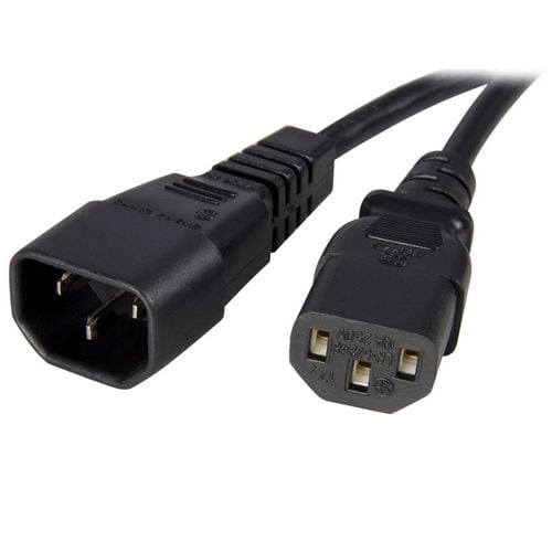 2 ft CPU Power Cord Extension C14 to C13