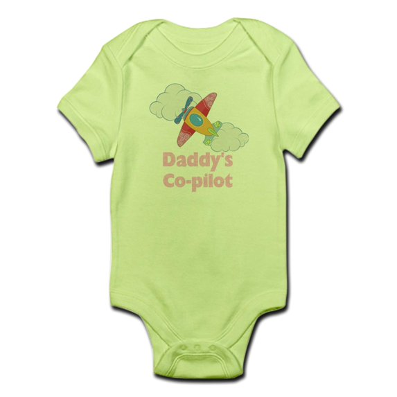 CafePress - Daddy's Co-Pilot Girl's Baby Bodysuit - Baby Light Bodysuit