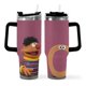 thumbnail image 2 of Ernie Vaso aislado de acero inoxidable con asa, diseño temático, regalo para familia, amigos y fans; incluye pajita y encaja en el portavasos estándar, 40 oz, 2 of 6