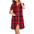 thumbnail image 2 of Wowcloth Woman's Christmas Pajama Dress, Casual Loose-Fit Short Sleeve, Cozy Home Loungewear for Holiday Season and Relaxation, 2 of 8