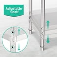 thumbnail image 4 of Sunvasagoo Commercial Stainless Steel Work Table, NSF Certified, Adjustable Shelf, Silver Finish, 4 of 6