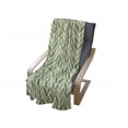 thumbnail image 4 of Retro Soft Flannel Fleece Throw Blanket, Vibrant Diagonal Symmetric Forms Green Spring Leaves Gardening Theme Nature, Cozy Plush for Indoor and Outdoor Use, 70" x 90", Green Pale Green, by Ambesonne, 4 of 6