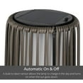 thumbnail image 6 of Grand Patio 2-Pack Outdoor Solar Floor Lights, All-Weather Wicker, Waterproof, Light Brown, 6 of 8