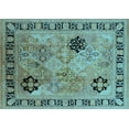 thumbnail image 1 of Ahgly Company Indoor Rectangle Oriental Light Blue Industrial Area Rugs, 5' x 7', 1 of 4