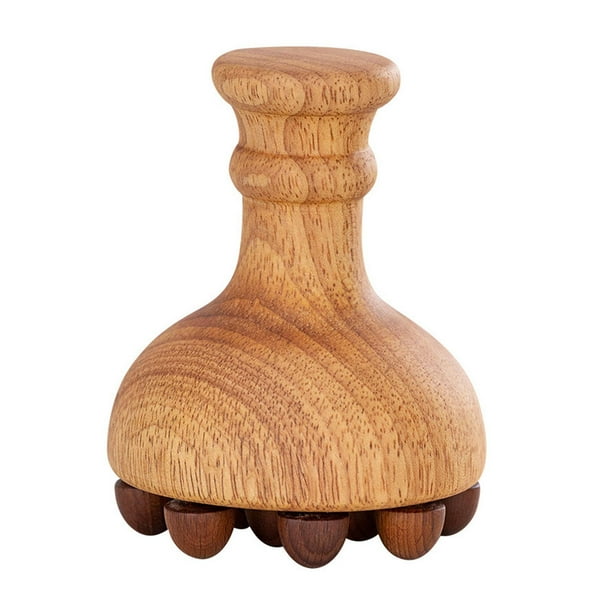 Cepillo de masaje de madera, herramienta para esculpir el cuerpo con 12 cuentas, herramienta de masaje, masajeador corporal de acupresión, relajación