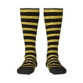 thumbnail image 2 of Picia Women Crew Soft Moisture-wicking Socks Gold Glitter Pattern Design Cotton Socks, One Size fit All, 2 of 9