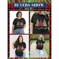 thumbnail image 2 of Anbech Merry Christmas Plus Size Shirts for Women Oversized T-Shirt Graphic Chrsitmas Tees Short Sleeve, 2 of 10