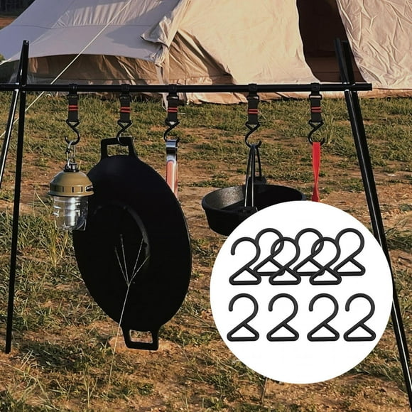 10x mochila correas hebilla ganchos correas ganchos DIY mochila colgante perchas bolsa gancho para equipaje saco bolsas sartenes utensilios de cocina shamjiam Ganchos de hebilla de cincha