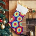 thumbnail image 5 of Yellow Red Tie Dye Christmas Stockings, Christmas Presonalized Large Stocking Sock, Set of 2 Xmas Party Winter Decor Candy Bag Family Holiday Gift, 17.7 Inch, 5 of 7